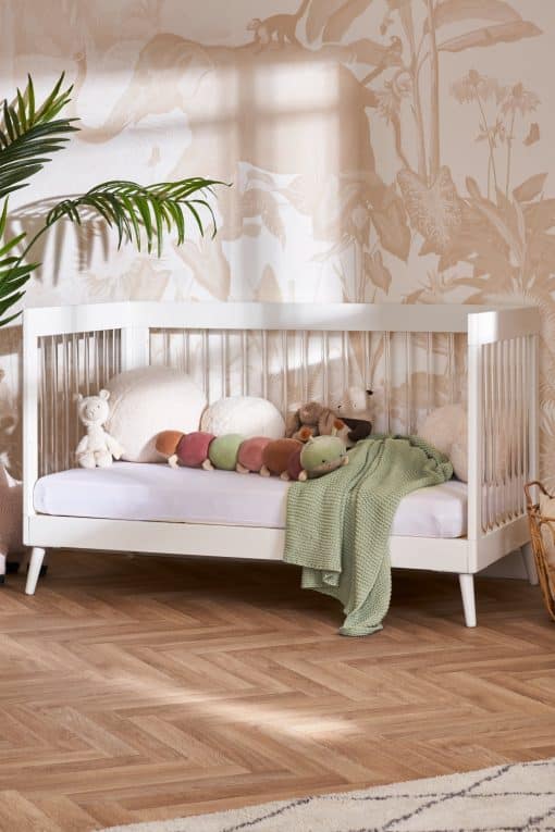 Obaby Maya Cot Bed – White with Acrylic