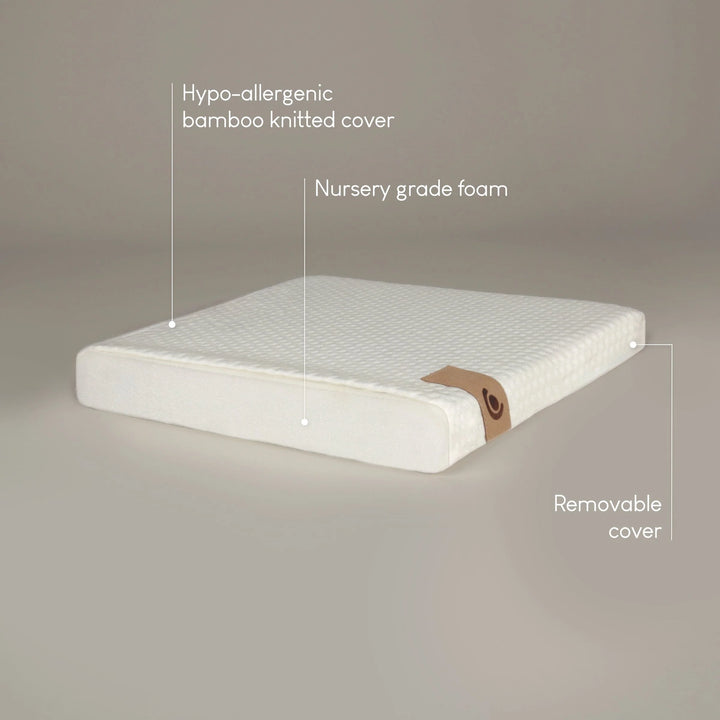 CuddleCo Little Me Hypo-Allergenic Bamboo Co-sleeper Basket Mattress 83 x 50cm