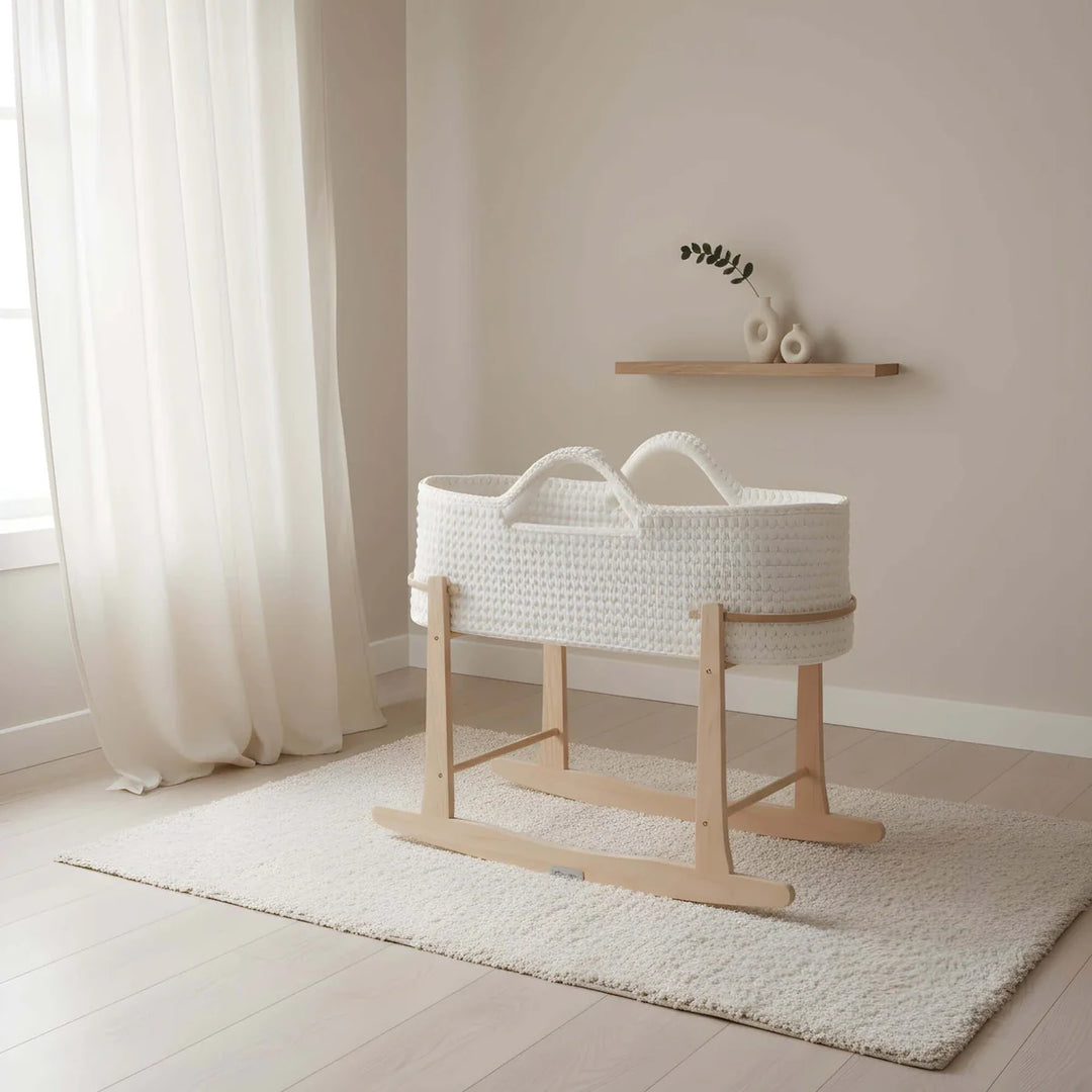 Clair De Lune Crochet Moses Basket + Rocking Stand