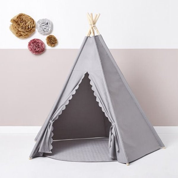 The Little Green Sheep Teepee & Playmat Bundle - Grey