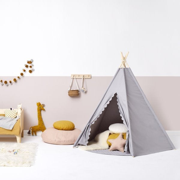 The Little Green Sheep Teepee & Playmat Bundle - Grey