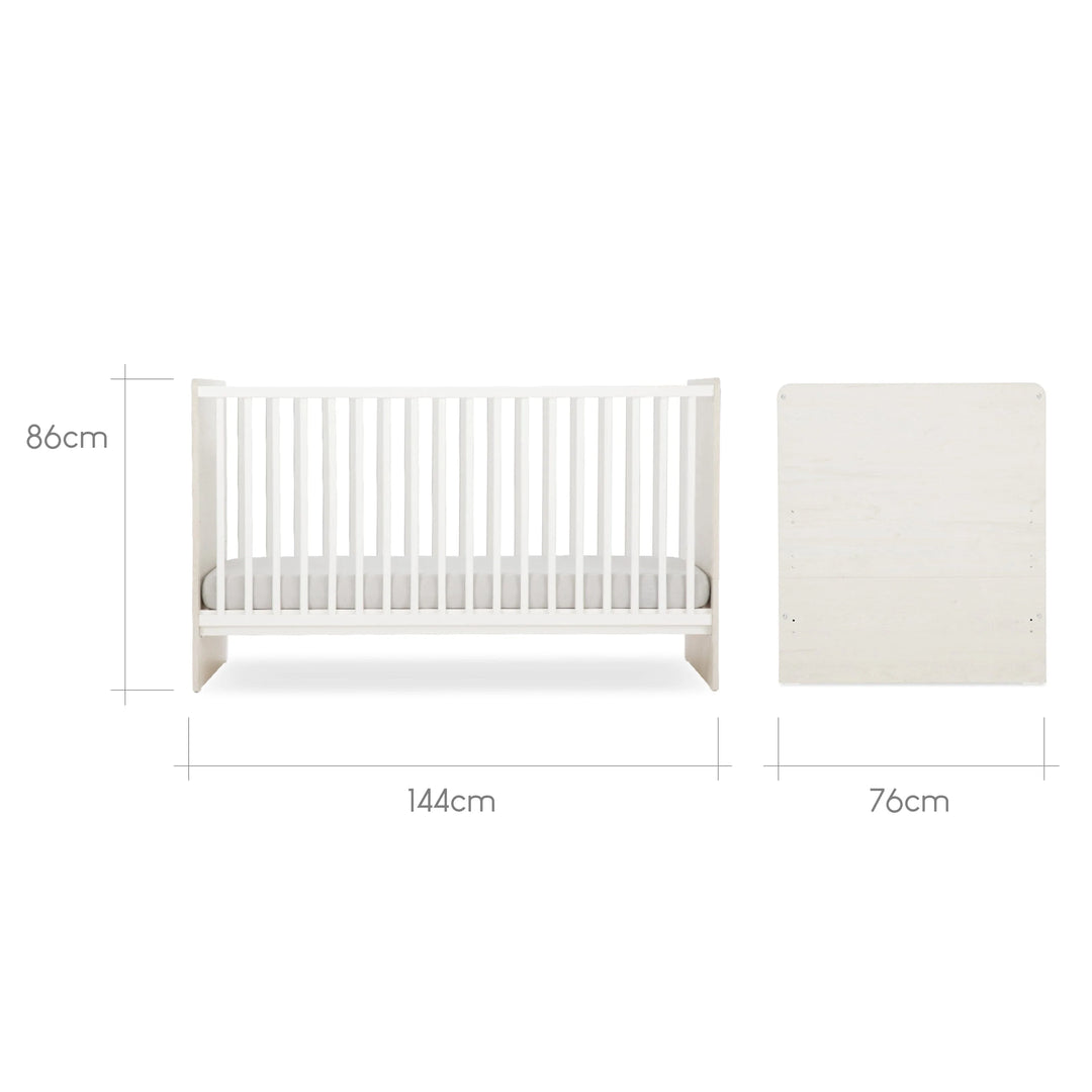 Cuddleco Freya Cot Bed - Coastal White