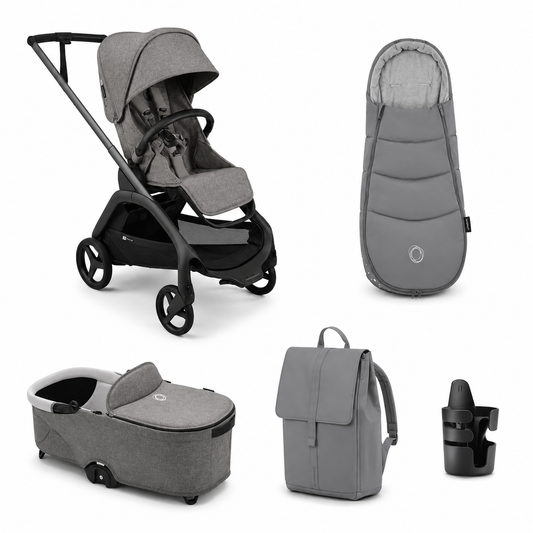 Bugaboo Dragonfly Plus Complete Pushchair Bundle - Grey Melange