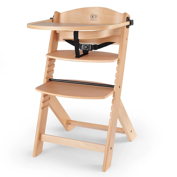 Kinderkraft Enock Wooden Highchair - Natural