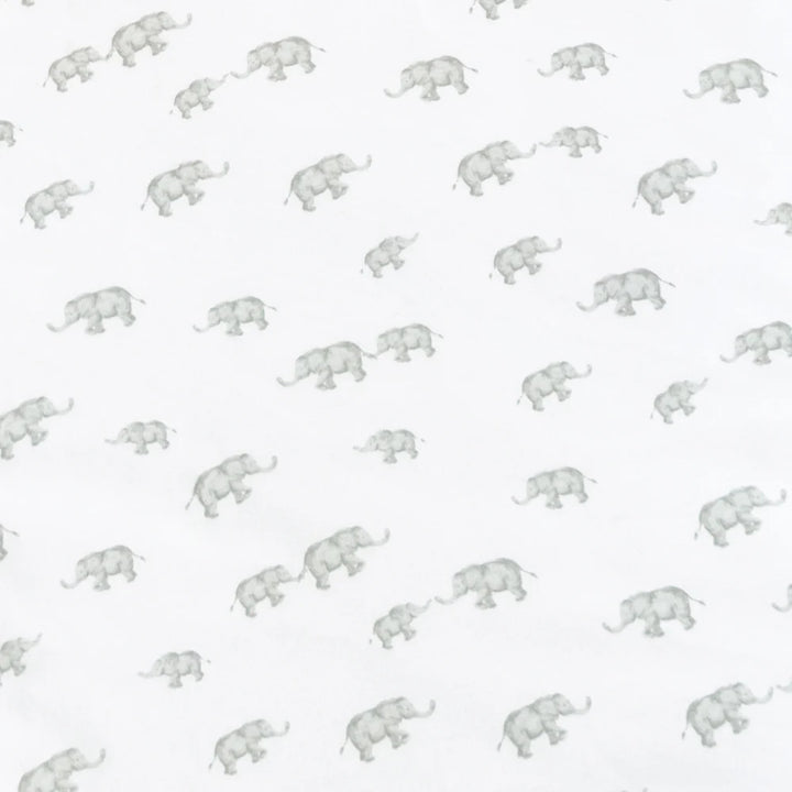 Living Textiles Cot Bed Fitted Sheets 2pck - Watercolour Elephant