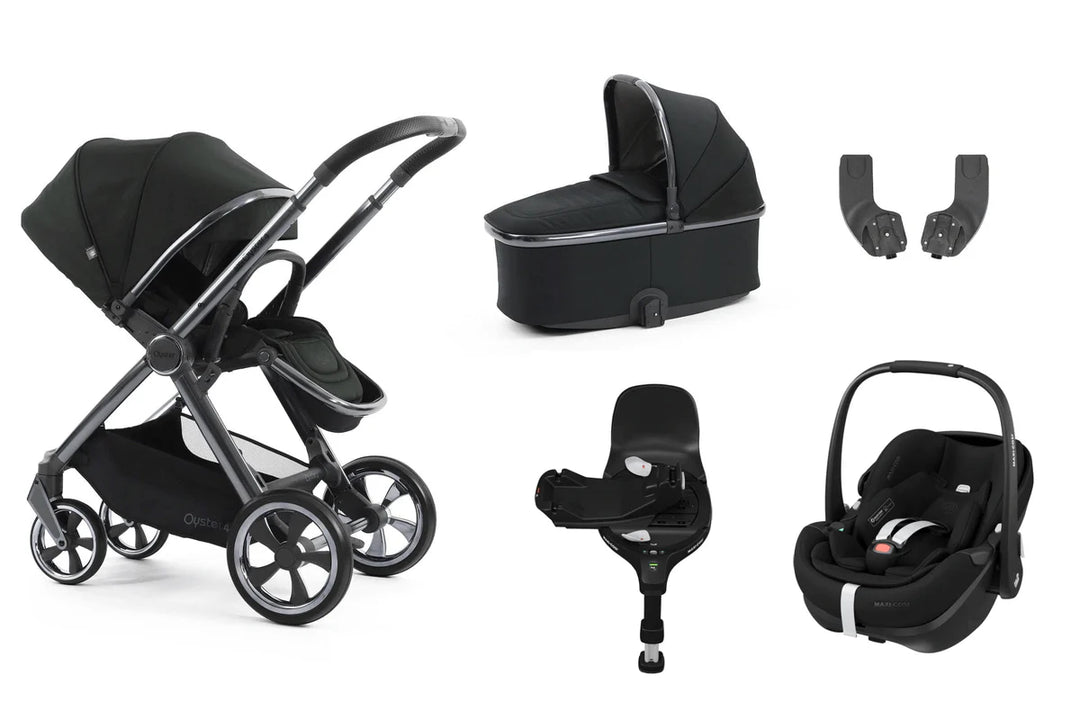 Oyster4 Travel System Bundle Inc Maxi-Cosi Pebble 360 Pro2 Car Seat - Black Olive