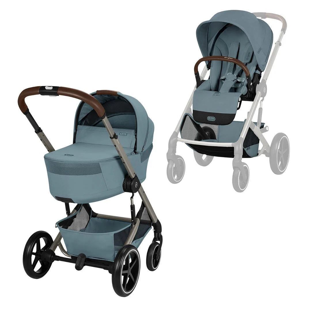 Cybex Balios S Lux Pushchair + Fold Carry Cot - Stormy Blue