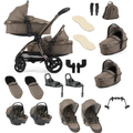 egg3 Ultimate Twin Shell 360 Car Seat Bundle - Mink
