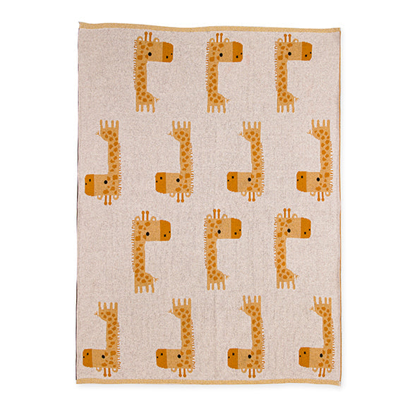 Bizzi Growin Gilbert Giraffe Knitted Blanket