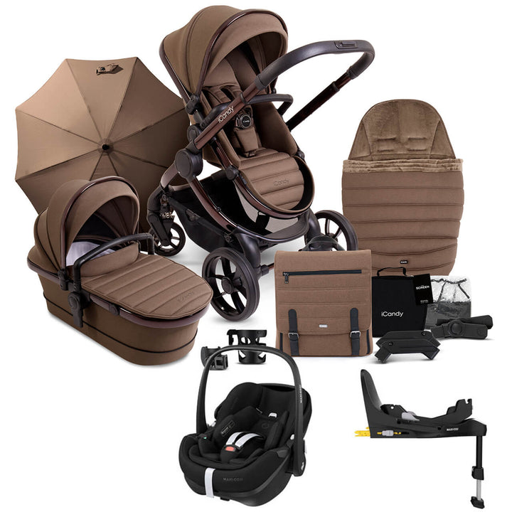 iCandy Peach 7 Maxi Cosi Pebble 360 Pro2 i-Size Complete Travel System Bundle  - Coco