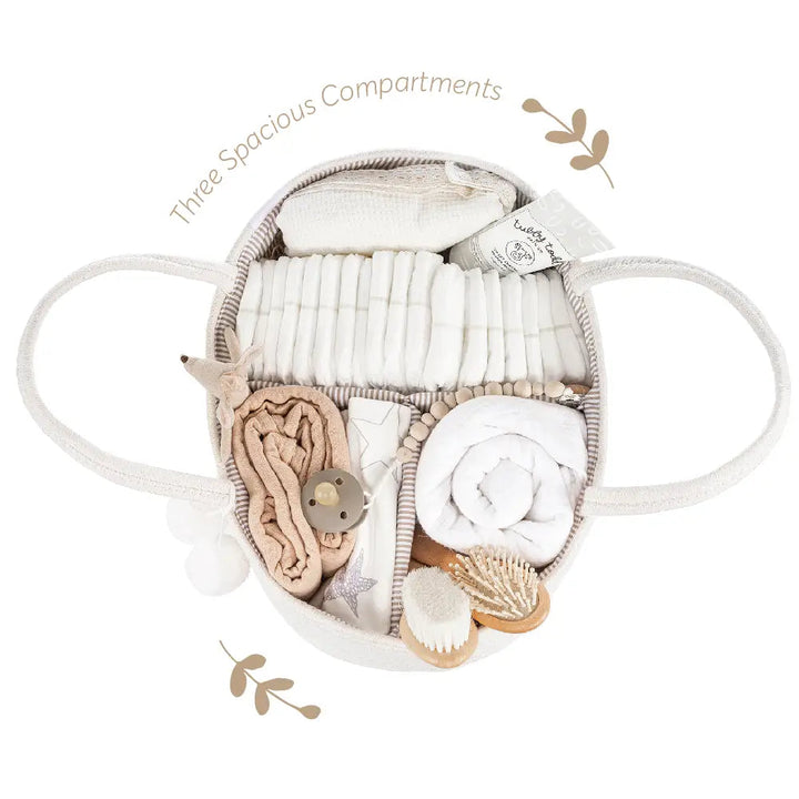 Bambinos & Beyond Cotton Rope Caddy - Off white