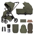 Venicci Tila 11 Piece Travel System Bundle - Olive