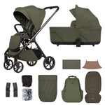 Venicci Tila 11 Piece Travel System Bundle - Olive