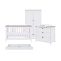 Tutti Bambini Verona 3 Piece Room Set + Under Drawer - White/Oak
