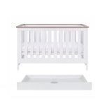 Tutti Bambini Verona Cot Bed + Under Drawer - White/Oak