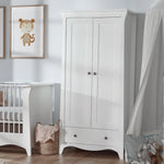 CuddleCo Clara 2 Door Double Wardrobe - White COLLECTION OR LOCAL DELIVERY ONLY