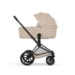 Cybex Priam Comfort Pushchair & Foldable Carrycot - Cozy Beige/Black