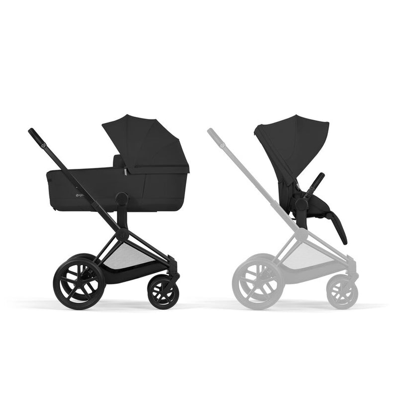 Cybex Priam Comfort Ultimate Cloud T Plus Travel System Bundle - Sepia Black/Black