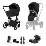 Cybex Priam Comfort Ultimate Cloud T Plus Travel System Bundle - Sepia Black/Black