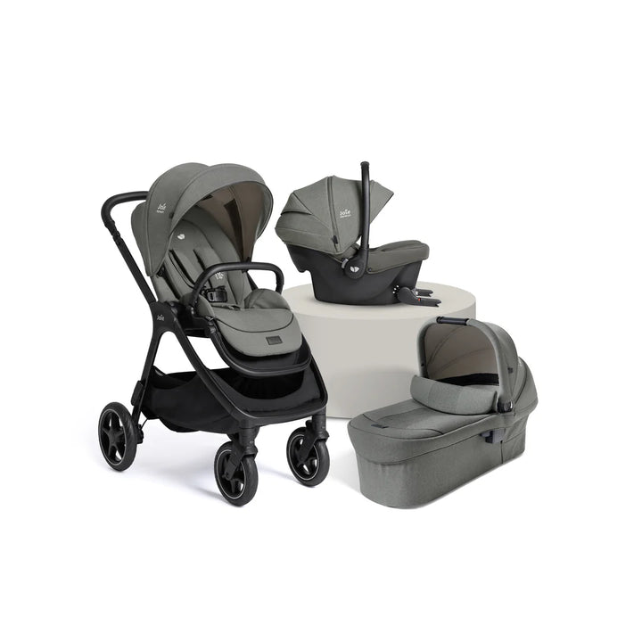 Joie Finiti Travel System Inc Sprint i-Size Car Seat Click and Go Bundle - Evergreen