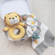 Living Textiles Knitted Rattle - Leo The Lion
