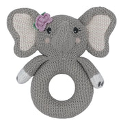 Living Textiles Knitted Rattle - Ella Elephant