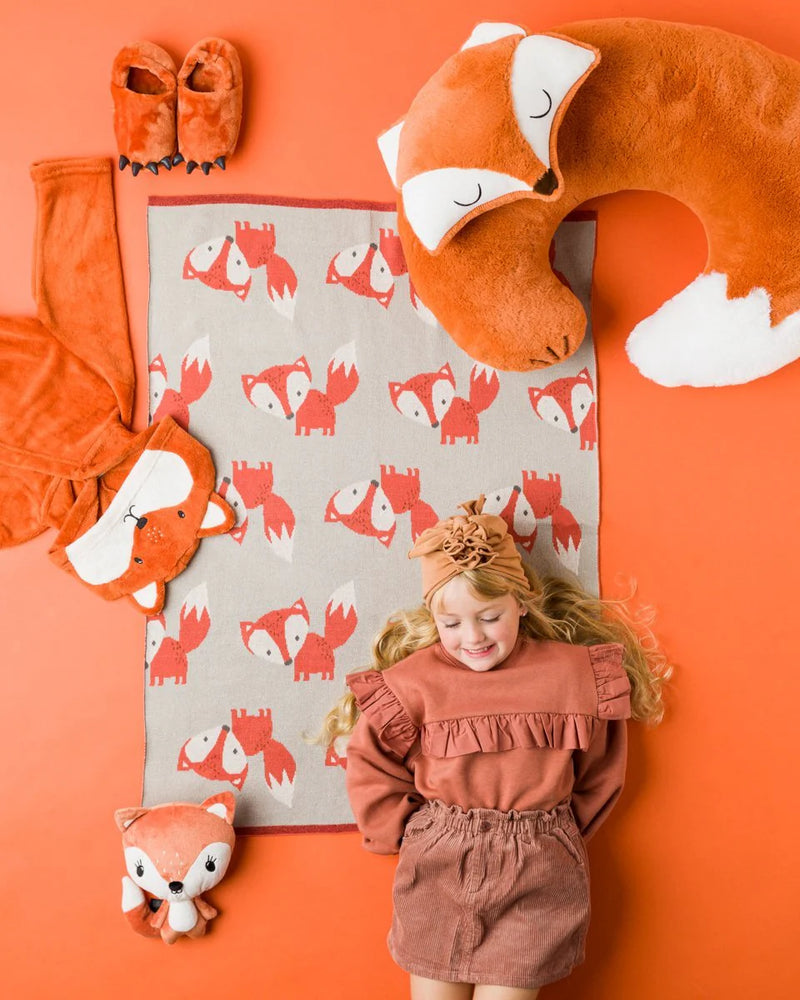 Bizzi Growin Fernando Fox Knitted Blanket