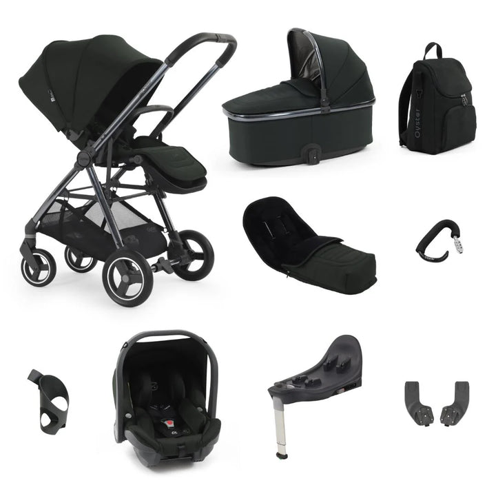 Babystyle Oyster Gravity+ 9 Piece Luxury Bundle with Capsule Car Seat - Black Olive