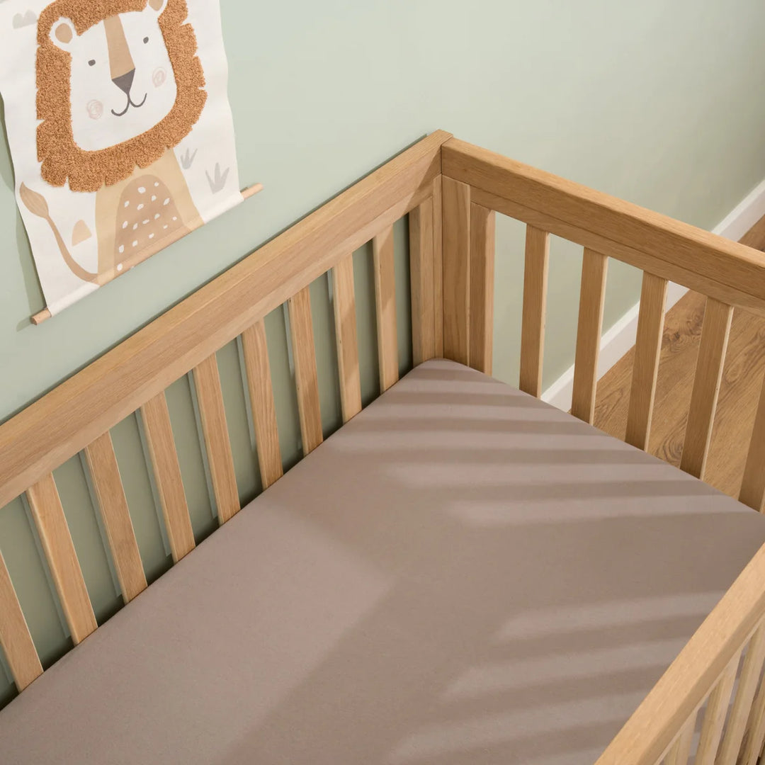 Clair De Lune 2 Pack Fitted Cotton Cot Bed Sheets 140 x 70 cm Grey Bambinosandbeyond