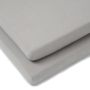 Clair De Lune 2 Pack Fitted Cotton Cot Bed Sheets - 140 x 70 cm - Grey