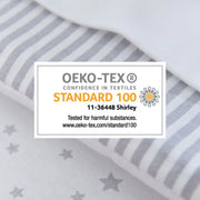 Clair De Lune Stars & Stripes 2 Pack Fitted Cot Bed Sheets - 140 x 70 cm