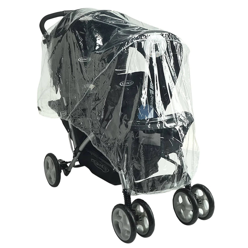 double stroller rain cover universal Universal Rain Cover For All Front And Back Pushchairs – Bambinosandbeyond