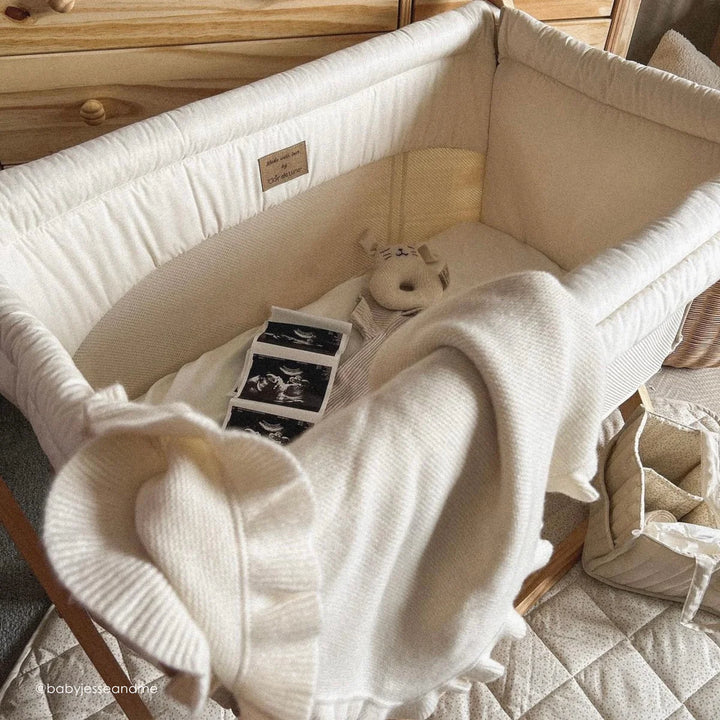 Clair De Lune Organic Folding Crib - Cream