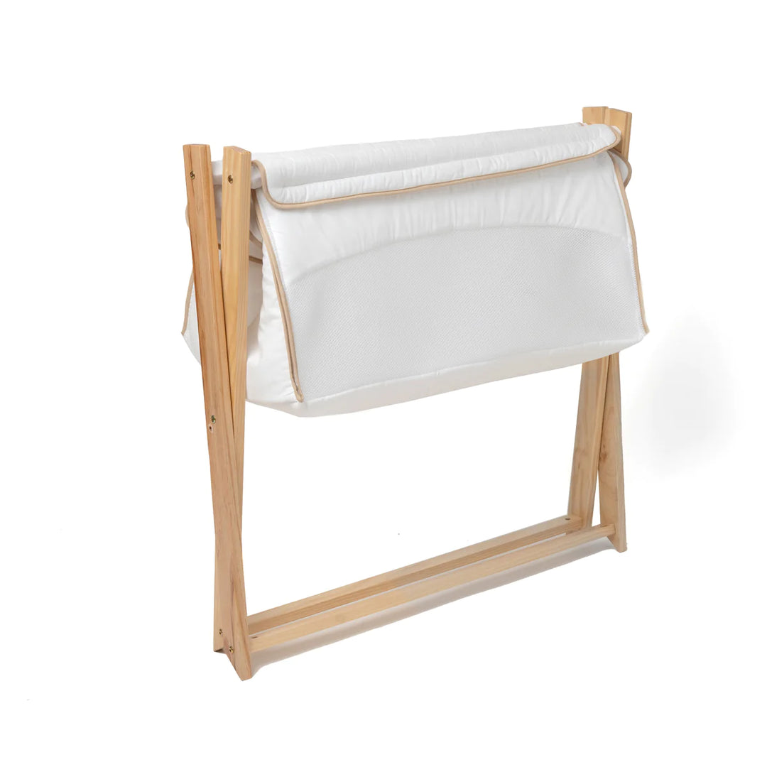 Clair De Lune Organic Folding Crib - Cream