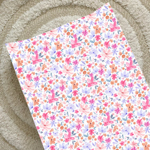 Bobbin & Bumble Anti-Roll Wedge Changing Mat - Magenta Pink Floral