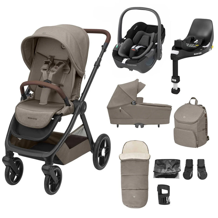 Maxi-Cosi Oxford+ 9 Piece Complete 360 Bundle - Twillic Truffle