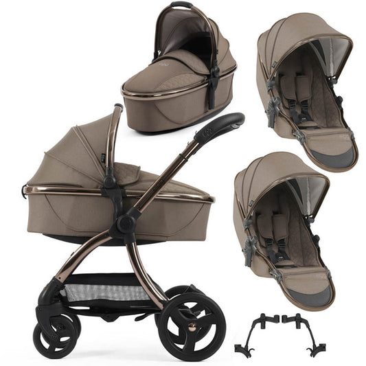 egg3 Twin Stroller - Mink
