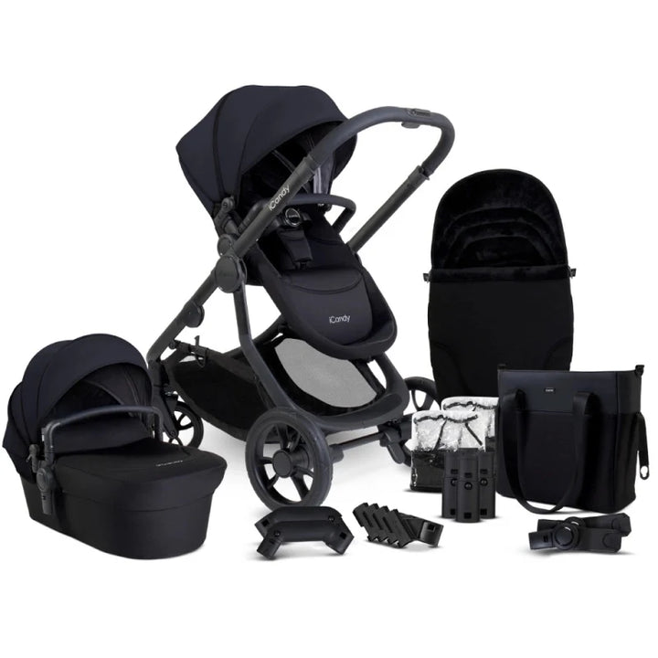 EX DISPLAY iCandy Orange 4 Pushchair Bundle - Black Edition