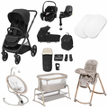 Maxi-Cosi Oxford+ Premium Travel System + Home Premium Bundle - Twillic Black