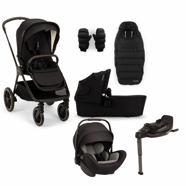 Nuna Triv LX Complete Arra Flex + Base Curve Bundle - Caviar