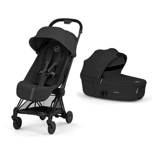 Cybex COŸA Comfort + Foldable Carrycot Matt Black - Sepia Black (2026 Model)