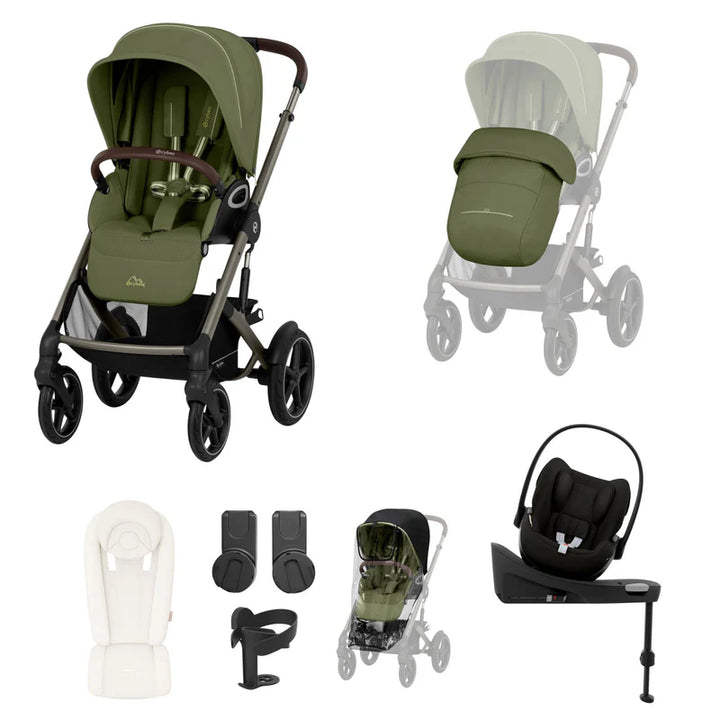 Cybex Talos S Lux 10-Piece Cloud G Travel System Bundle - Moss Green