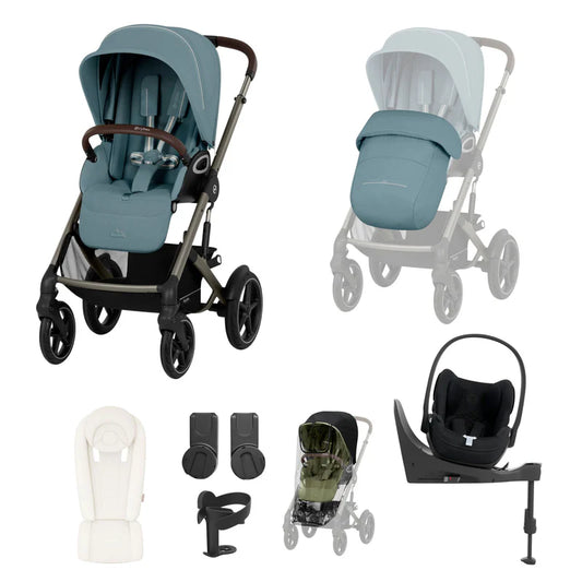 Cybex Talos S Lux 10-Piece Cloud T Travel System Bundle - Stormy Blue