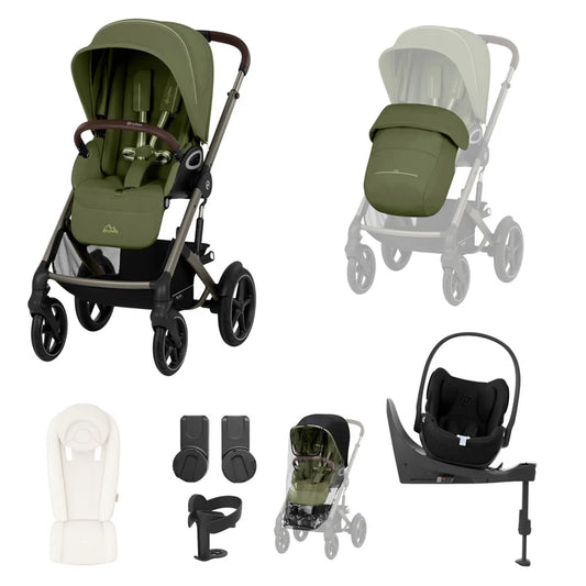 Cybex Talos S Lux 10-Piece Cloud T Travel System Bundle - Moss Green