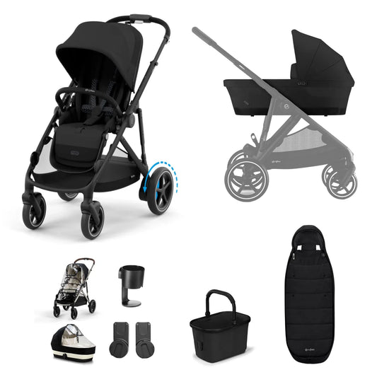 Cybex eGazelle S 9 Piece Bundle - Black/Moon Black