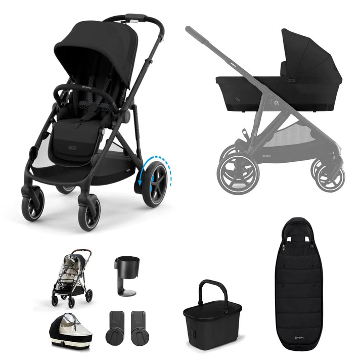 Cybex eGazelle S, 9 Piece Bundle - Black/Moon Black