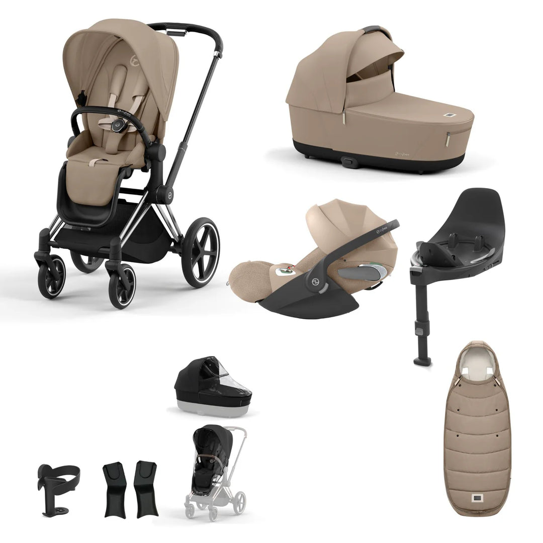 Cybex Priam Travel System Bundle - Cozy Beige