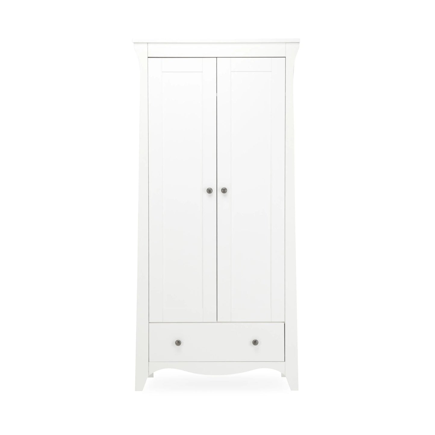 CuddleCo Clara 2 Door Double Wardrobe - White COLLECTION OR LOCAL DELIVERY ONLY