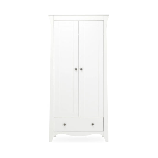 CuddleCo Clara 2 Door Double Wardrobe - White COLLECTION OR LOCAL DELIVERY ONLY