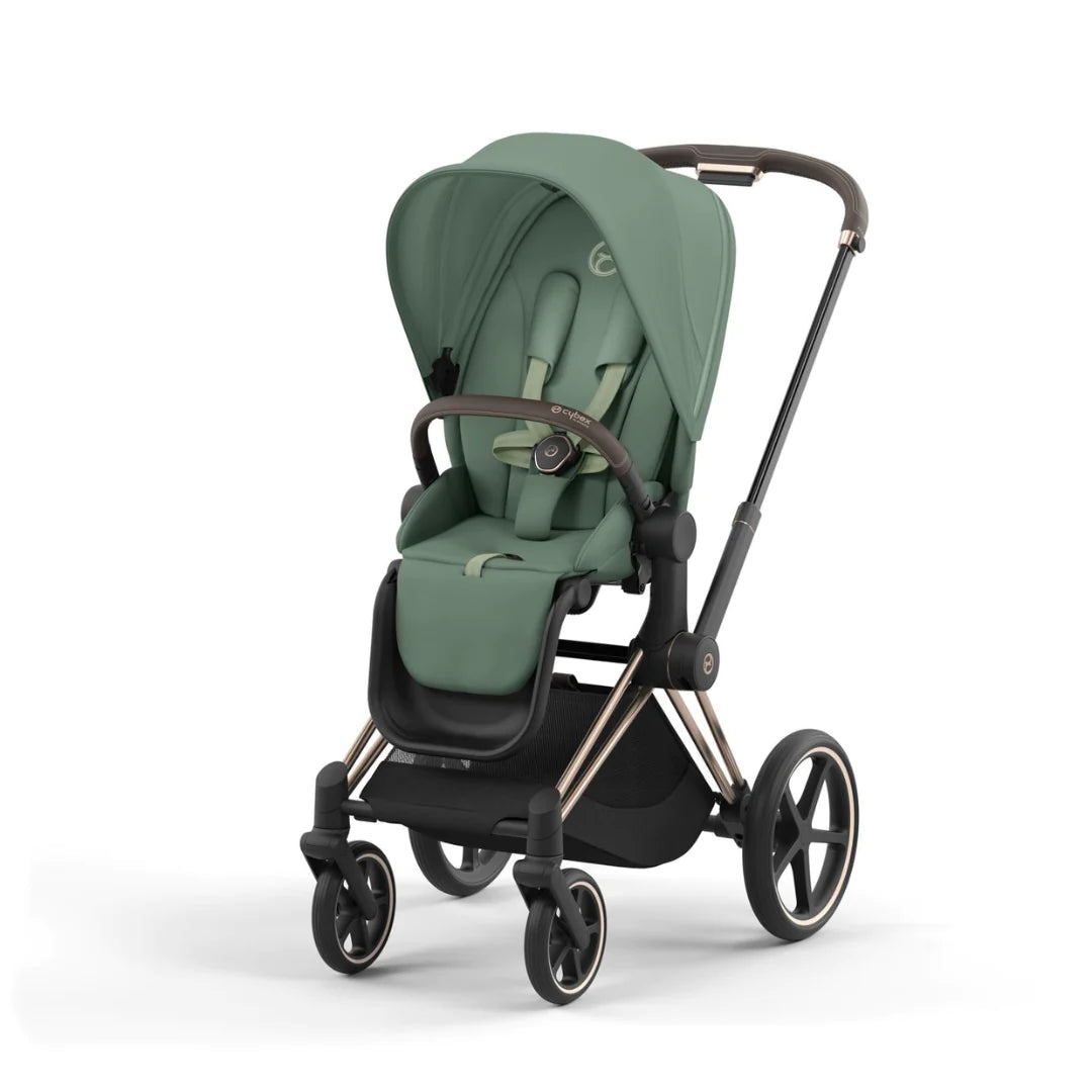 Cybex Priam Pushchair & Lux Carrycot - Leaf Green & Rose Gold